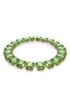 Swarovski Millenia Octagon Cut Crystals Necklace In Peridot