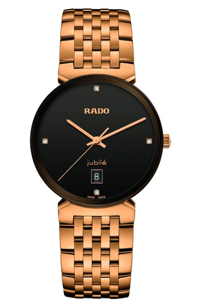 Rado Florence Classic Watch, 30mm In Black/rose Gold