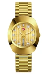 Rado Men's Swiss Automatic Original Gold-tone Stainless Steel Bracelet Watch 35mm In Gold