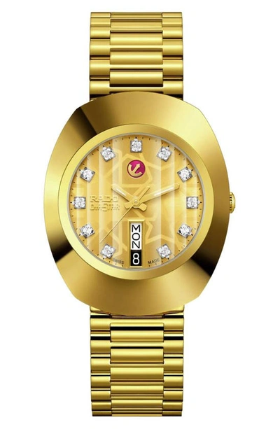 Rado Men's Swiss Automatic Original Gold-tone Stainless Steel Bracelet Watch 35mm