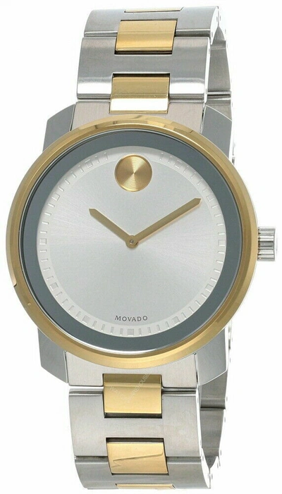 Pre-owned Movado 3600431 Bold Silver Dial Two Tone Stainless Steel Men's Swiss Watch