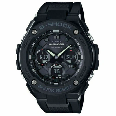 Pre-owned Casio Authentic  G-steel Tough Solar Resin Band Black Men's Watch Gsts100g-1b