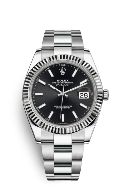 Pre-owned Rolex Datejust 41 Black Dial Oyster 126334-0017 Unworn Complete 2023