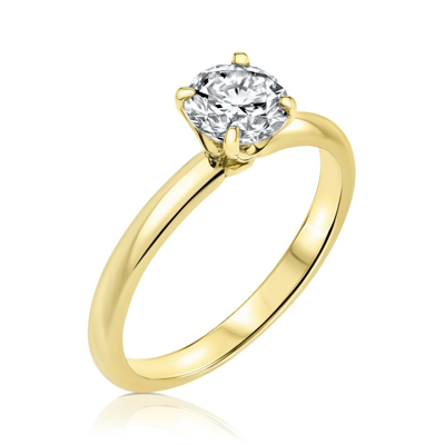 Pre-owned Kgm Diamonds Diamond Engagement Ring Gia Natural Round Solitaire Tcw 0.75 14k Yellow Gol In White/colorless