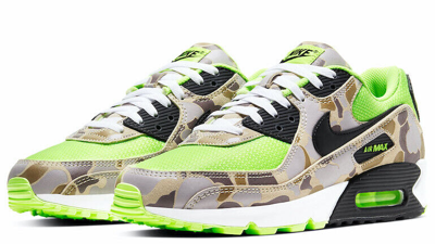 Pre-owned Nike Air Max 90 Sp "green Camo" Ghost Green/duck Camo Cw4039-300 Size 10.5 In Multicolor