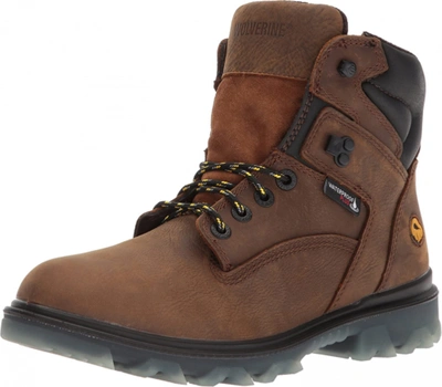 Pre-owned Wolverine Kids'  Men's I-90 Waterproof Soft-toe 6" Construction Boot In Brown