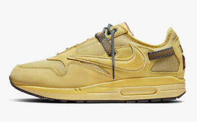 Pre-owned Nike Air Max 1 Travis Scott Cactus Jack Saturn Gold Do9392-700 Size 4-13 In Saturn Gold/tea Tree Mist-tent