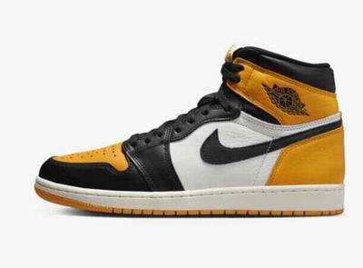 Pre-owned Jordan Nike Air  1 High Og Taxi 555088-711 Us 6 - 13 Men In Yellow