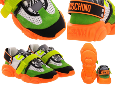 Pre-owned Moschino Couture Special Teddy Shoes Fluo Sneakers Trainers Shoes Sneakers 42 In Multicolor