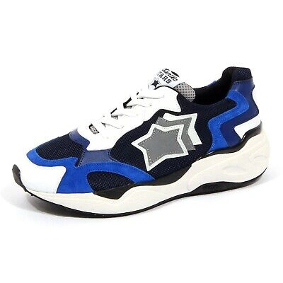 Pre-owned Atlantic Stars G0512 Sneaker Uomo  Centaurus Blu Shoes Men