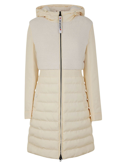 Love Moschino Long Coat In Cream White