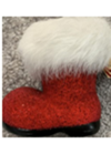 Bergdorf Goodman Glittery Boot Decor With Faux Fur Cuff