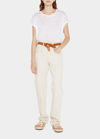 Isabel Marant Étoile Vendelia High Rise Straight Jeans In Ecru