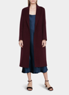 Vince Long Belted Wool-cashmere Coat In Deep Wine