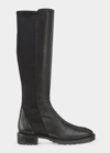 Stuart Weitzman 5050 Leather Lug-sole Knee Boots In Black