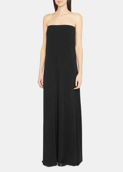 The Row Pau Strapless Dress In Black