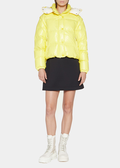 Moncler Mauleon Puffer Jacket In Yellow