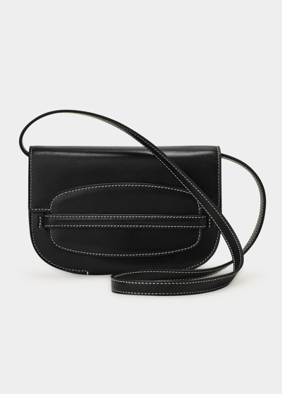 Savette Sport Convertible Leather Crossbody Bag In Black