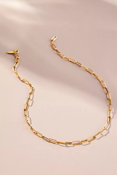 By Anthropologie Delicate Paperclip Necklace In Gold