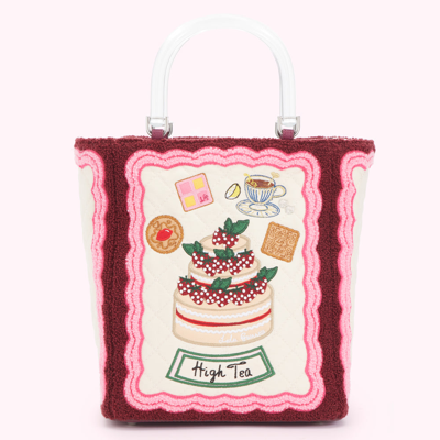 Lulu Guinness Peony High Tea Bibi Tote Bag In Pink