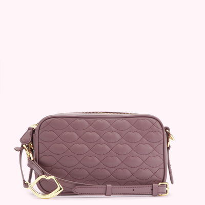 Lulu Guinness Aster Small Quilted Lip Leather Ashley Crossbody Bag In Purple