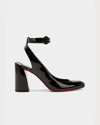 CHRISTIAN LOUBOUTIN MISS SAB PATENT RED SOLE PUMPS