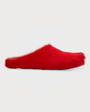 Marni Long-haired Fussbett Clogs In Red