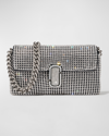 Marc Jacobs The Rhinestone J Marc Mini Shoulder Bag In Crystals