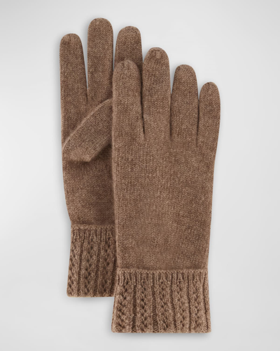 Gorski Cashmere Gloves In Khaki