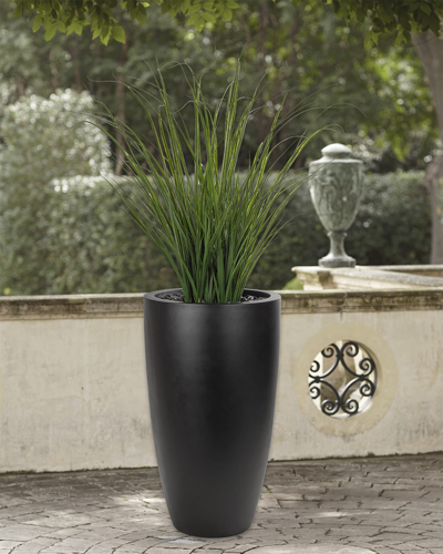 Ndi Faux Grass Plant In Tapered Planter, 76"t