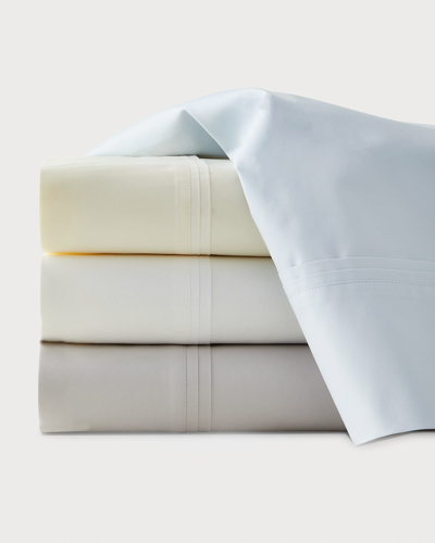 Matouk Marcus Collection King 600 Thread Count Solid Percale Sheet Set In Blue