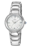 Porsamo Bleu Luna White Topaz Bracelet Watch, 34mm In Silver
