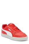Puma Caven Low Top Sneaker In High Risk Red-white-gray