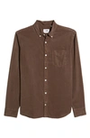 Nn07 Levon Slim Fit Button-down Shirt In Brown