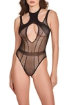 HAUTY HAUTY CUTOUT MESH TEDDY