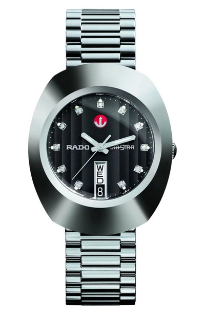 Rado The Original Automatic Bracelet Watch, 35mm In Black/silver