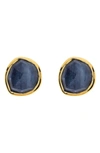 Monica Vinader Siren 18k Gold Vermeil Kyanite Stud Earrings In 18ct Gold On Sterling Silver