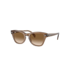 RAY BAN RB0707S SUNGLASSES TRANSPARENT LIGHT BROWN FRAME BROWN LENSES 53-21