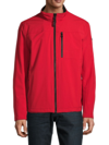 Calvin Klein Men's Sherpa Lined Classic Soft Shell Jacket In True Red