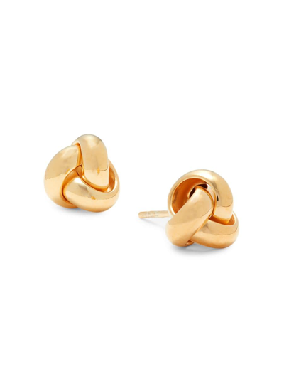 Saks Fifth Avenue Made In Italy Women's 14k Yellow Gold Love Knot Stud Earrings