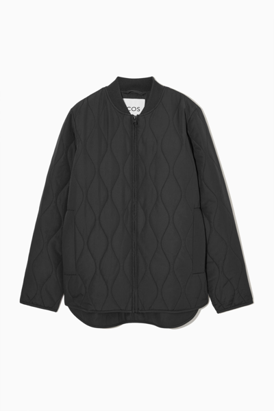 Cos Quilted Liner Jacket In Black