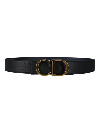 Dior Homme Logo Buckle Belt In Black