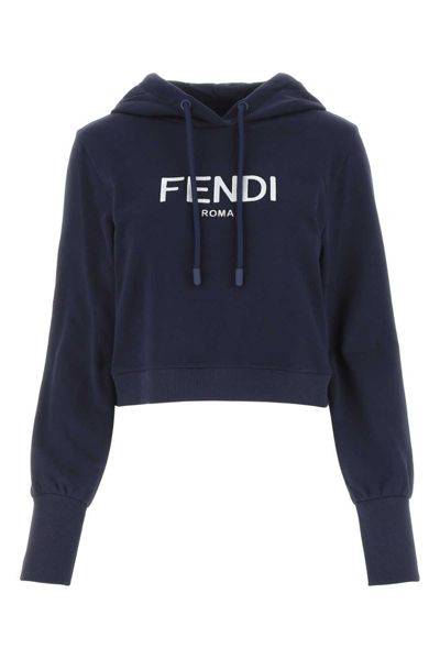Fendi Sweatshirt In Navy