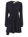 N°21 Elasticated Waist Long-sleeved Dress In Blue