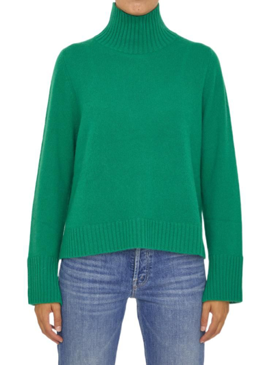 Allude Green Wool Cashmere Sweater