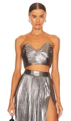Retroféte Sophia Crop Top In Gunmetal