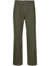 Alex Mill Neil Straight Leg Cotton & Linen Utility Pants In Green