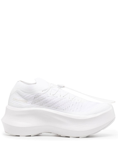 Comme Des Garçons Low-top Slip-on Sneakers In White