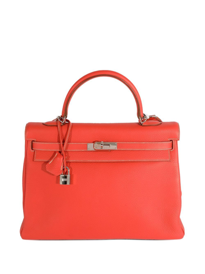 Pre-owned Hermes  Kelly 35 Rotourne Bag In Pink