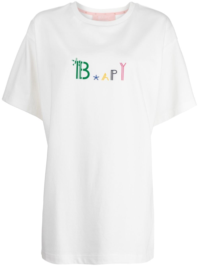 Bapy By *a Bathing Ape® Embroidered Logo-print T-shirt In White